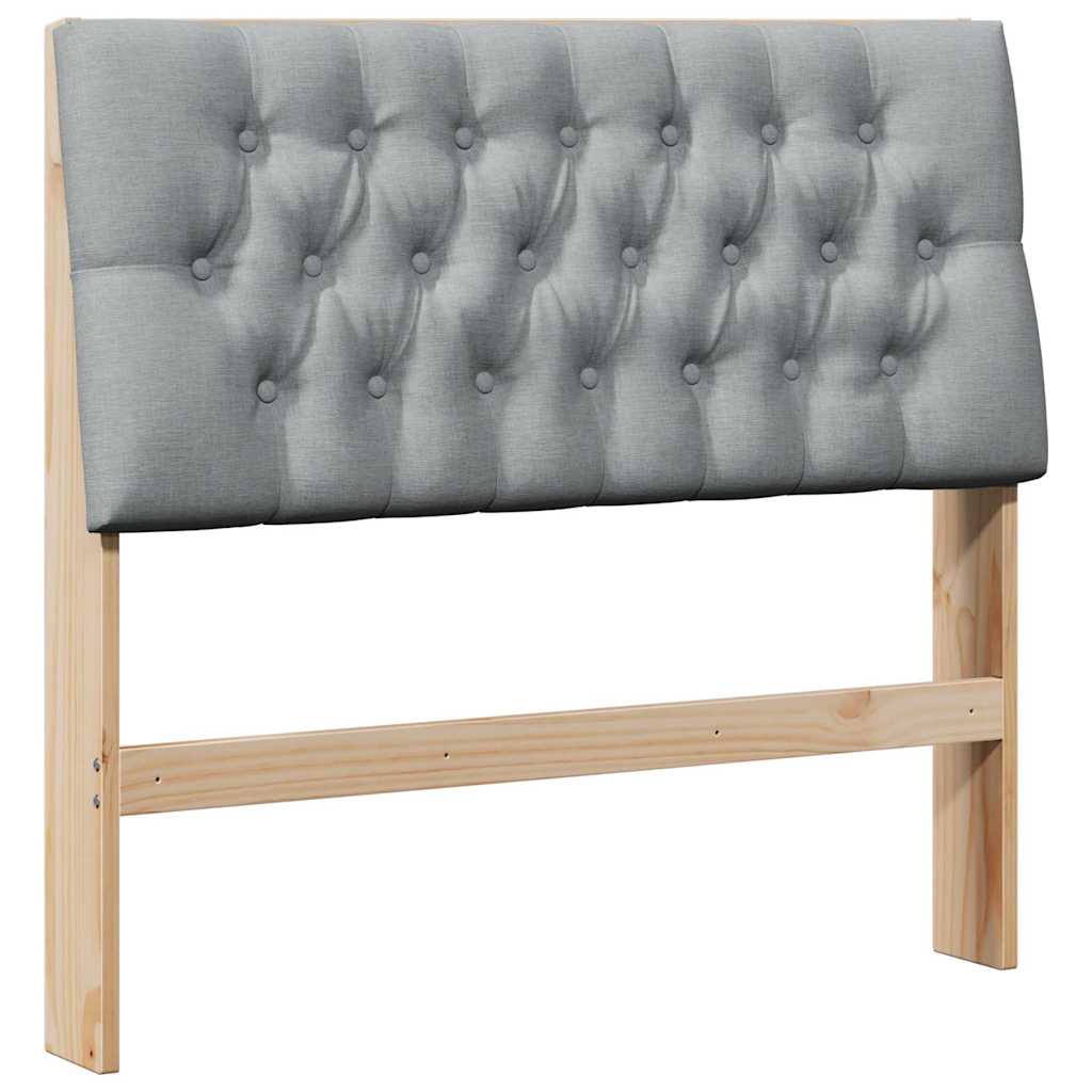 Testiera imbottita Grigio chiaro 100 cm Pino massello