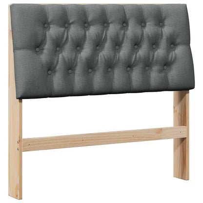 Testiera imbottita Grigio scuro 100 cm Pino massello