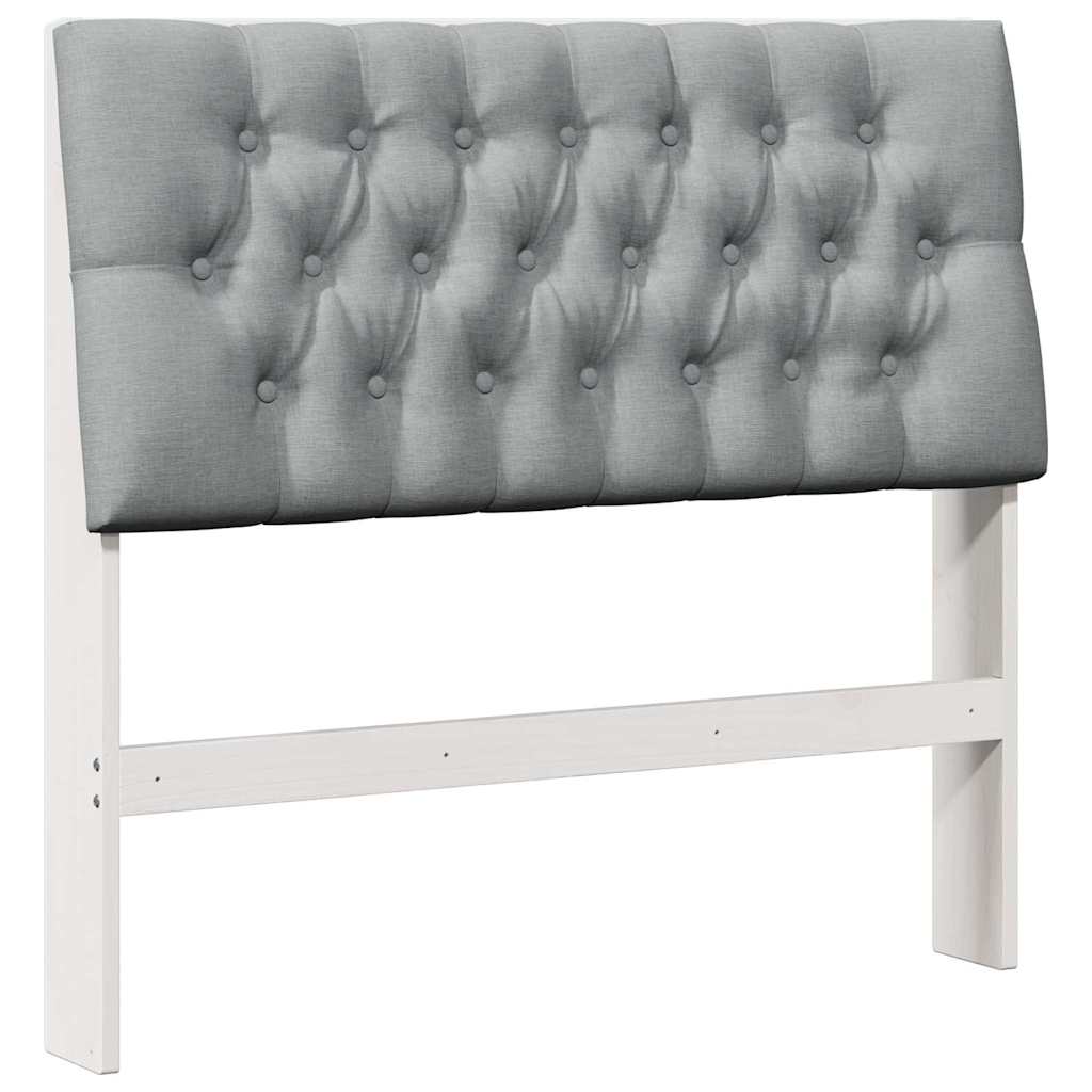 Testiera imbottita Grigio chiaro 100 cm Pino massello