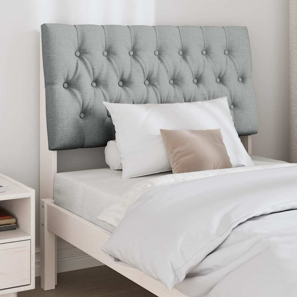 Testiera imbottita Grigio chiaro 90 cm Pino massello