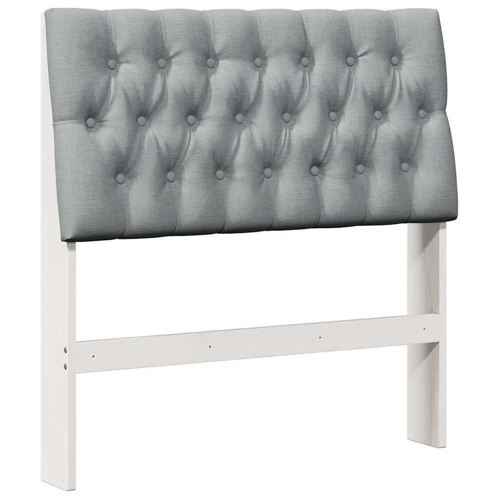 Testiera imbottita Grigio chiaro 90 cm Pino massello