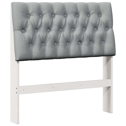 Testiera imbottita Grigio chiaro 90 cm Pino massello