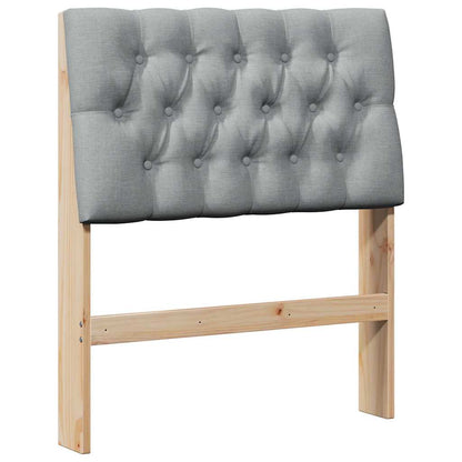 Testiera imbottita Grigio chiaro 80 cm Pino massello