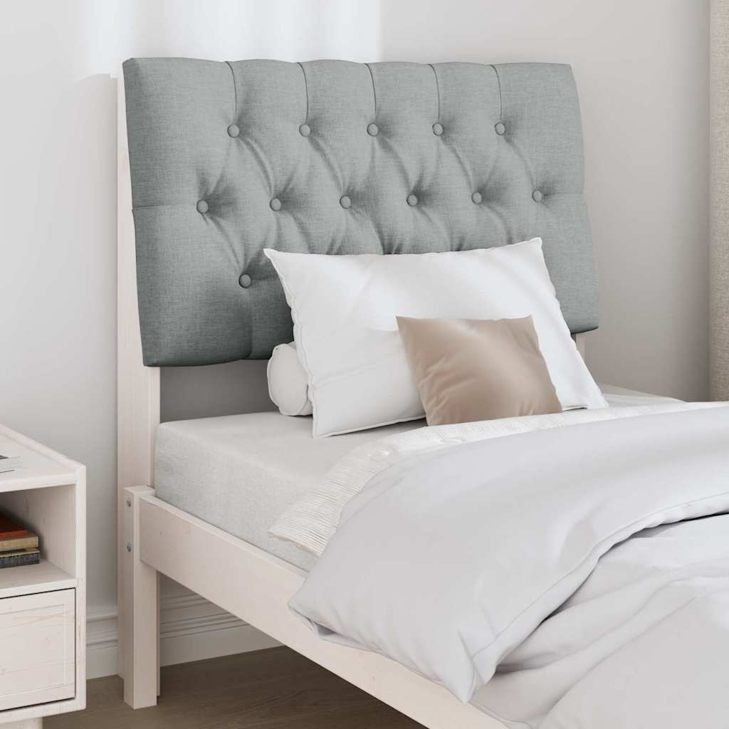 Testiera imbottita Grigio chiaro 80 cm Pino massello