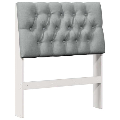 Testiera imbottita Grigio chiaro 80 cm Pino massello