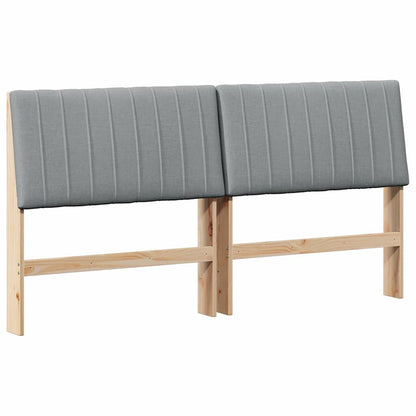 Testiera imbottita Grigio chiaro 200 cm Pino massello