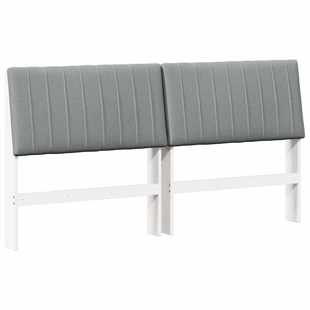 Testiera imbottita Grigio chiaro 200 cm Pino massello