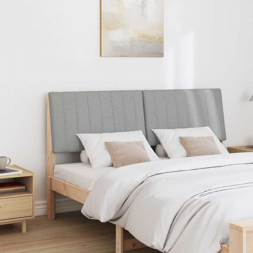 Testiera imbottita Grigio chiaro 160 cm Pino massello