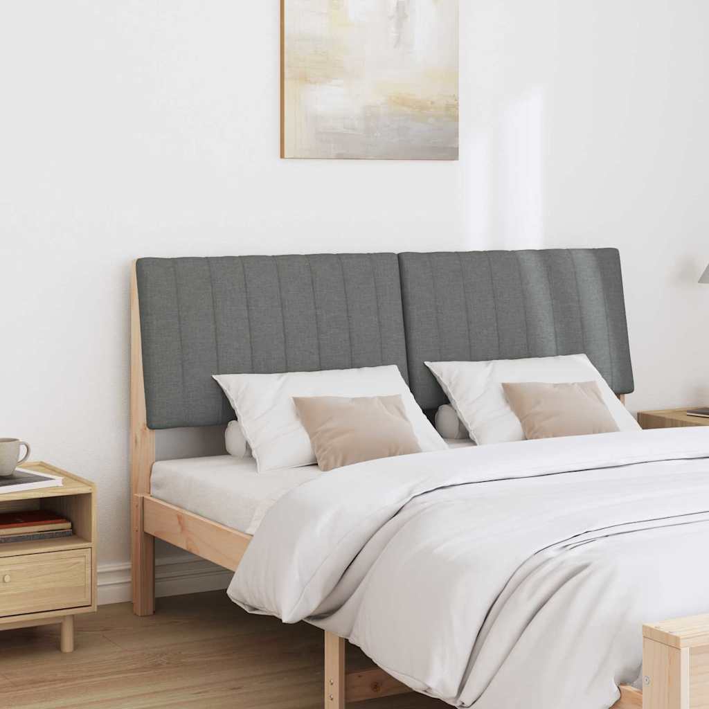 Testiera imbottita Grigio scuro 160 cm Pino massello