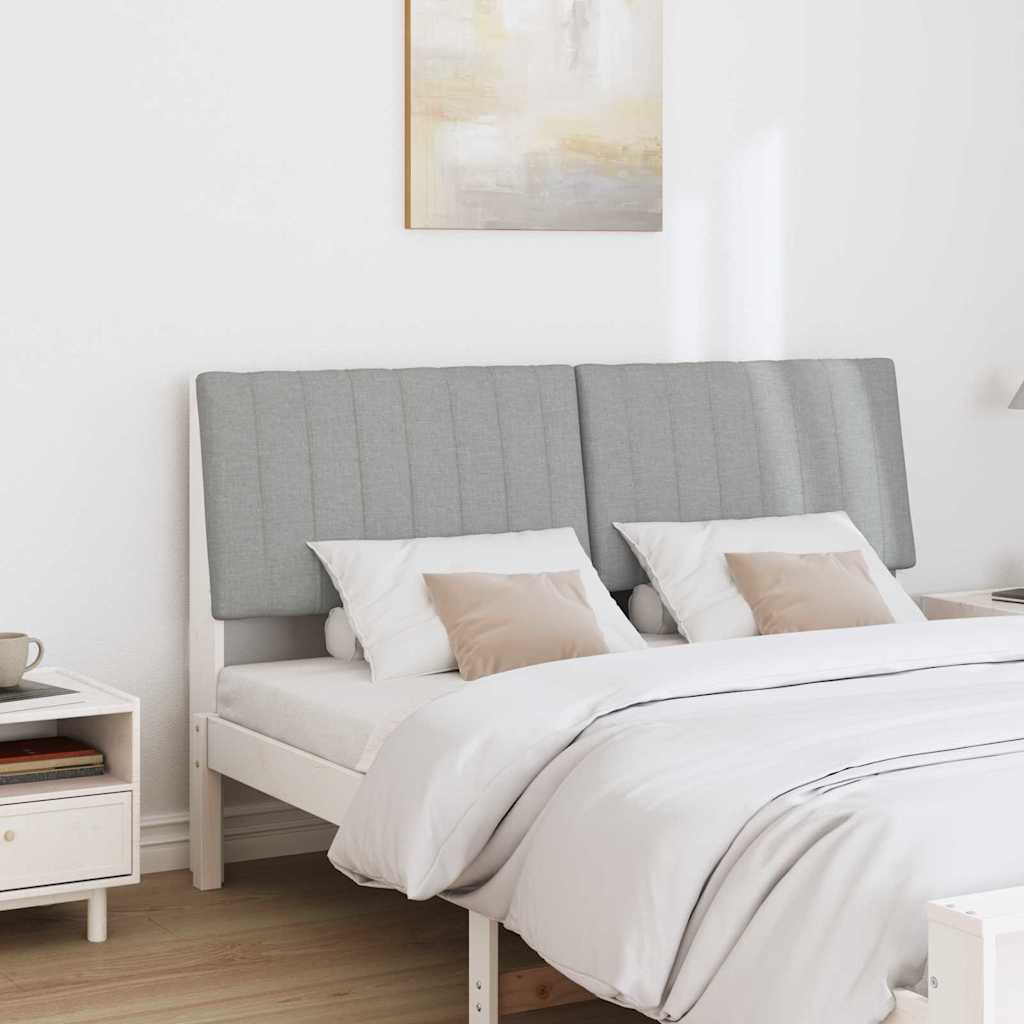 Testiera imbottita Grigio chiaro 160 cm Pino massello