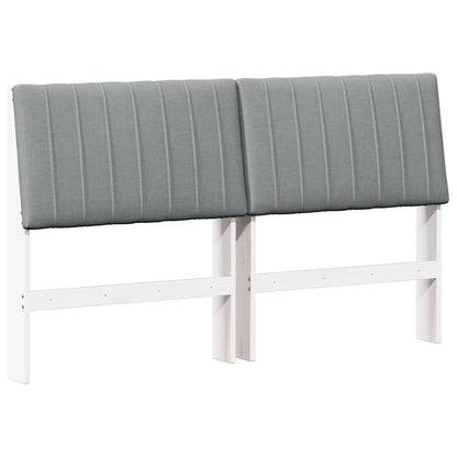Testiera imbottita Grigio chiaro 160 cm Pino massello