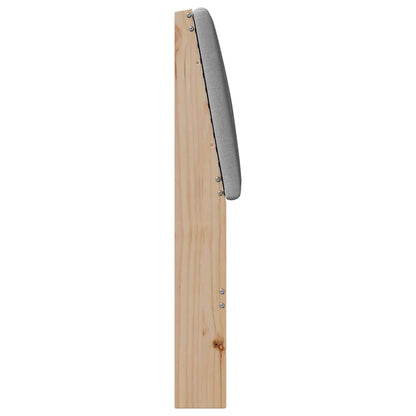 Testiera imbottita Grigio chiaro 150 cm Pino massello