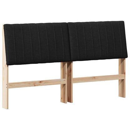 Testiera imbottita Nero 150 cm Pino massello