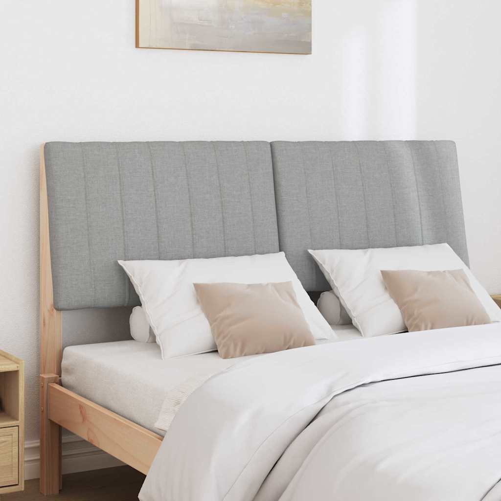 Testiera imbottita Grigio chiaro 140 cm Pino massello