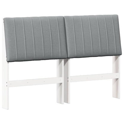 Testiera imbottita Grigio chiaro 135 cm Pino massello