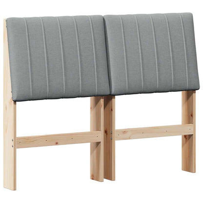 Testiera imbottita Grigio chiaro 120 cm Pino massello