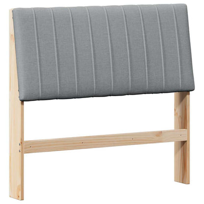Testiera imbottita Grigio chiaro 100 cm Pino massello