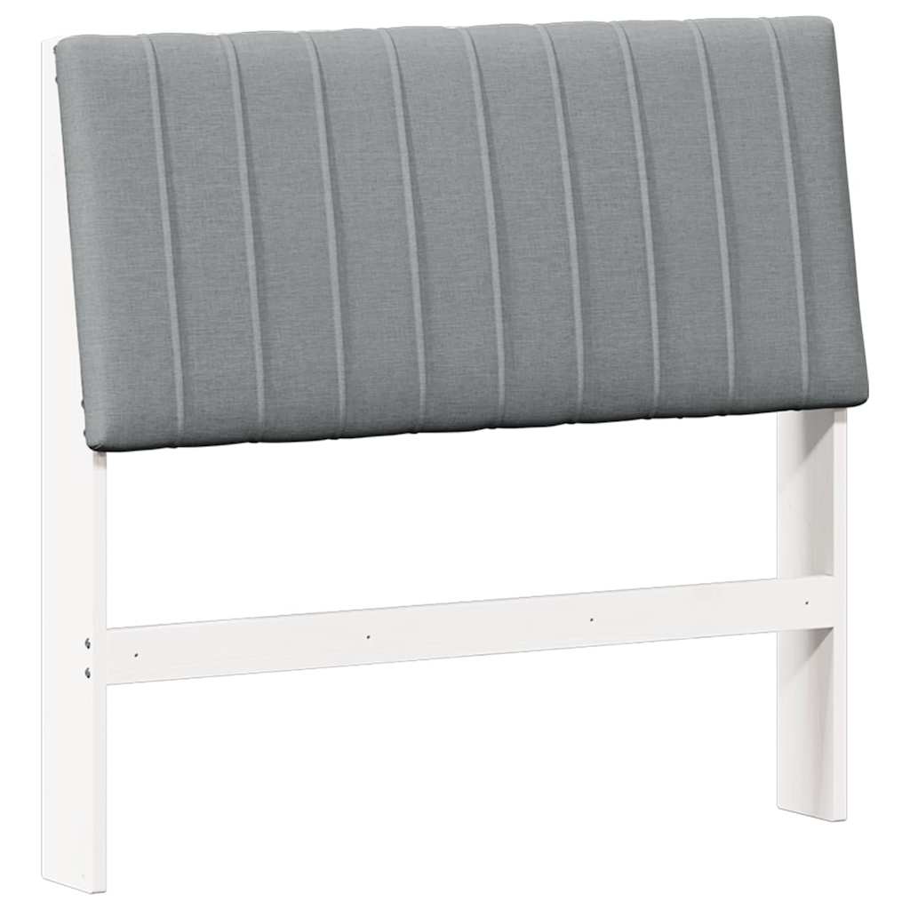 Testiera imbottita Grigio chiaro 100 cm Pino massello