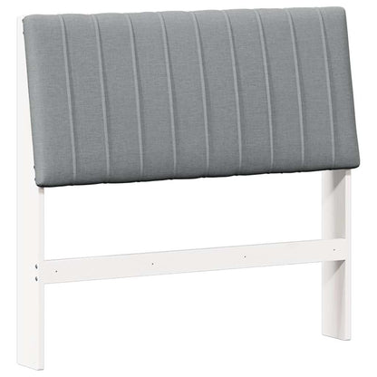 Testiera imbottita Grigio chiaro 100 cm Pino massello