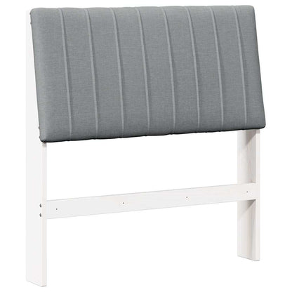 Testiera imbottita Grigio chiaro 90 cm Pino massello