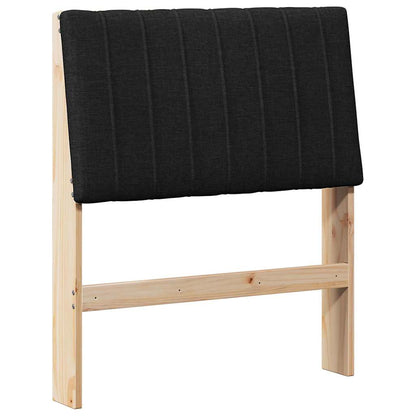 Testiera imbottita Nero 80 cm Pino massello