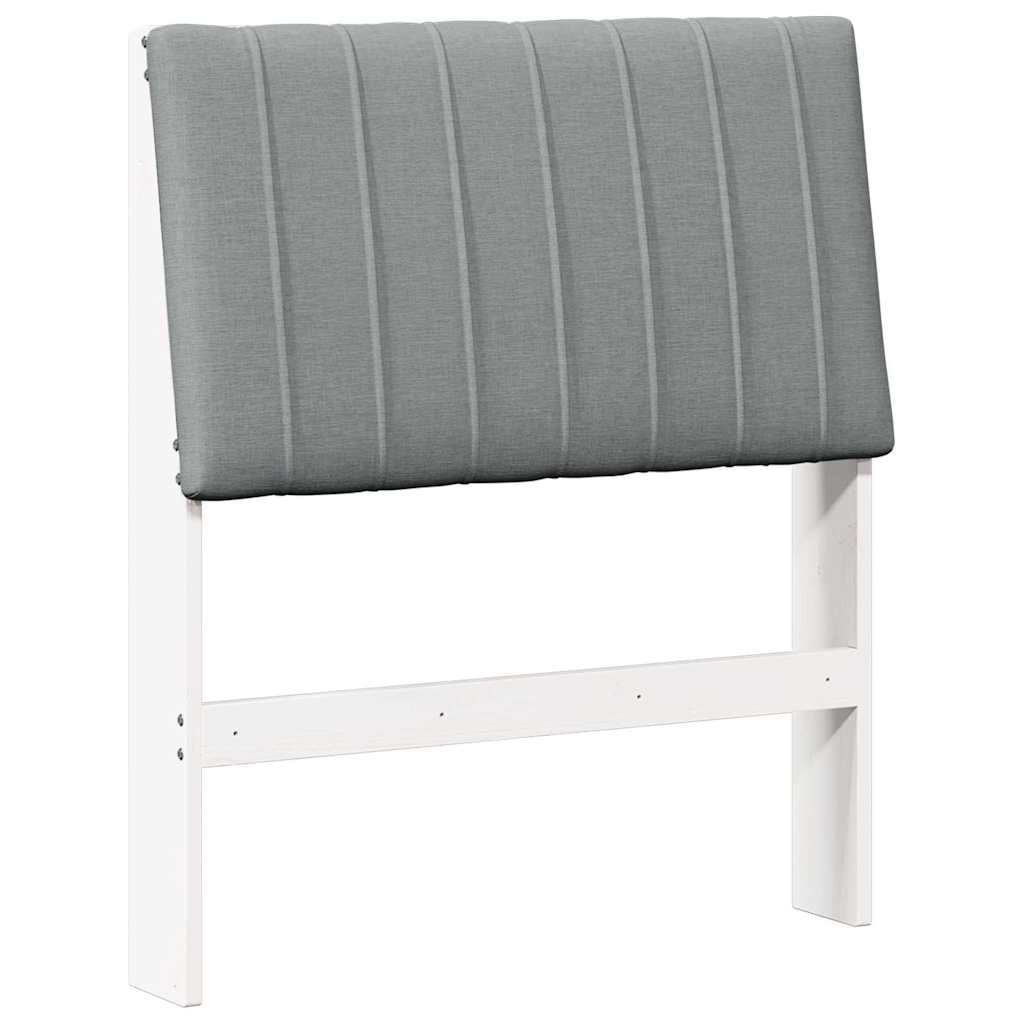 Testiera imbottita Grigio chiaro 75 cm Pino massello