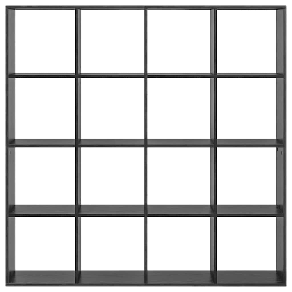 Armadio per Libri Rovere Nero 137,5 x 29 x 137,5 cm