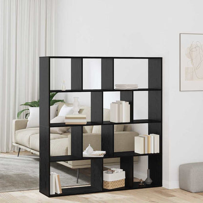 Armadio per Libri Rovere Nero 132 x 29 x 141,5 cm