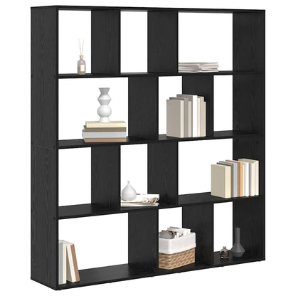 Armadio per Libri Rovere Nero 132 x 29 x 141,5 cm
