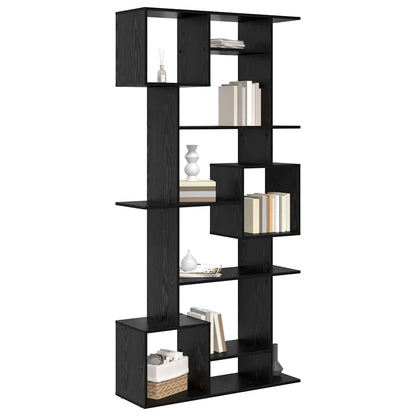 Armadio per Libri Rovere Nero 92 x 29 x 188 cm