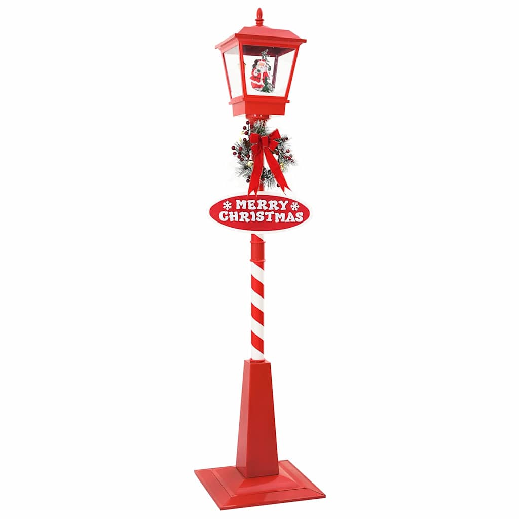 Lampada Stradale di Natale con Lanterna Rosso 40,5x40,5x180cm