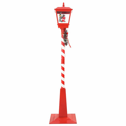 Lampada Stradale di Natale con Lanterna Rosso 40,5x40,5x180cm