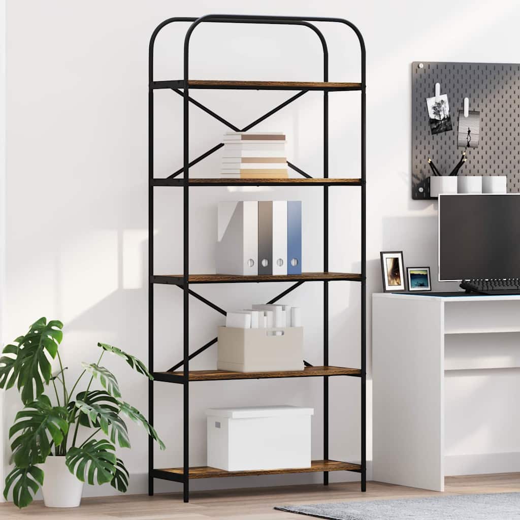 Libreria Rovere fumÃƒÂ© 80 x 30 x 183 cm Legno multistrato