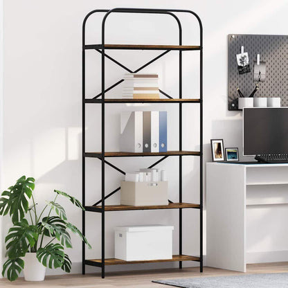 Libreria Rovere fumÃƒÂ© 80 x 30 x 183 cm Legno multistrato