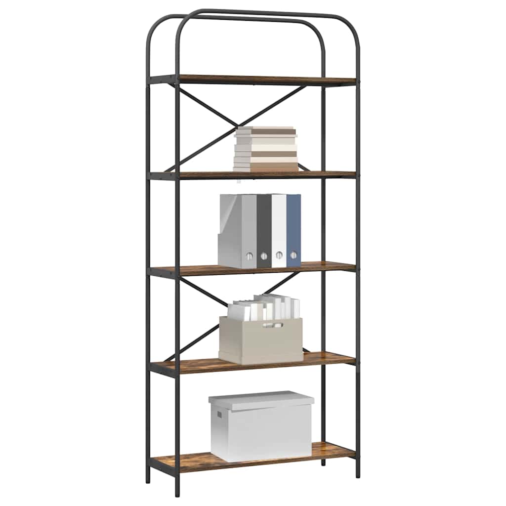 Libreria Rovere fumÃƒÂ© 80 x 30 x 183 cm Legno multistrato