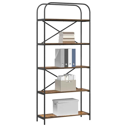 Libreria Rovere fumÃƒÂ© 80 x 30 x 183 cm Legno multistrato