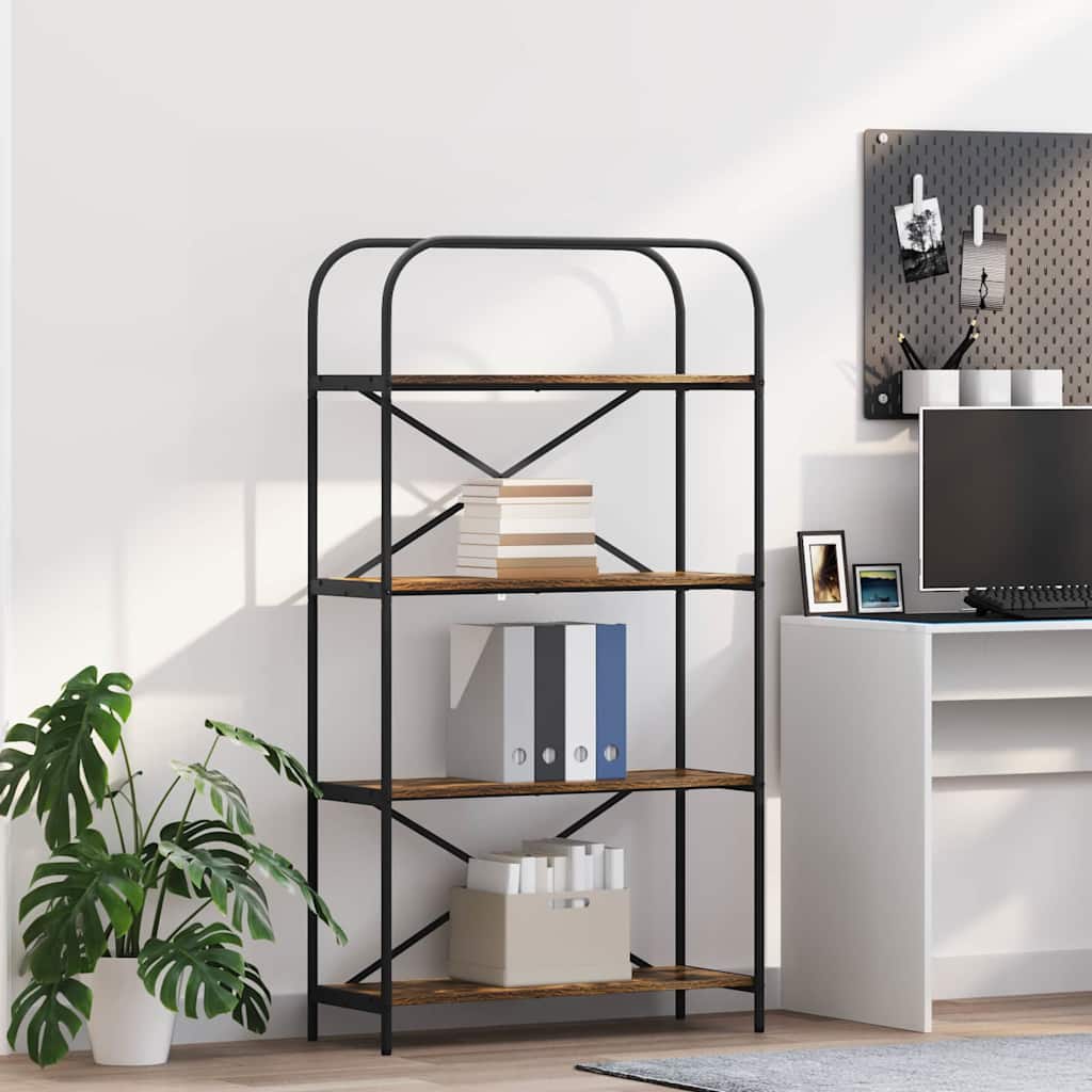 Libreria Rovere fumÃƒÂ© 80 x 30 x 146 cm Legno multistrato