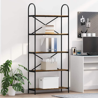 Libreria Rovere fumÃƒÂ© 80 x 30 x 183 cm Legno multistrato