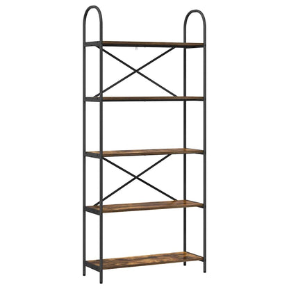 Libreria Rovere fumÃƒÂ© 80 x 30 x 183 cm Legno multistrato