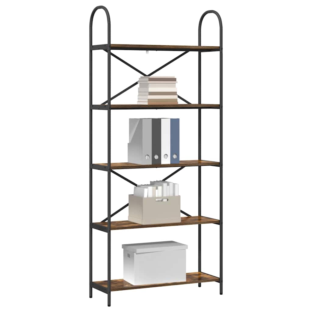 Libreria Rovere fumÃƒÂ© 80 x 30 x 183 cm Legno multistrato