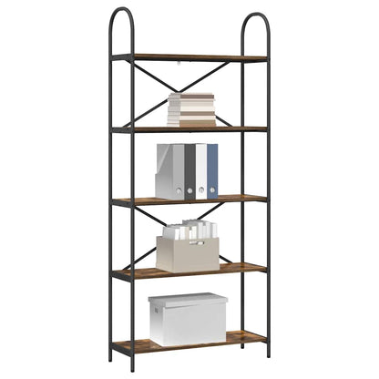Libreria Rovere fumÃƒÂ© 80 x 30 x 183 cm Legno multistrato