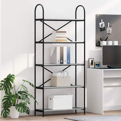 Libreria Grigio Sonoma 80 x 30 x 183 cm Legno multistrato
