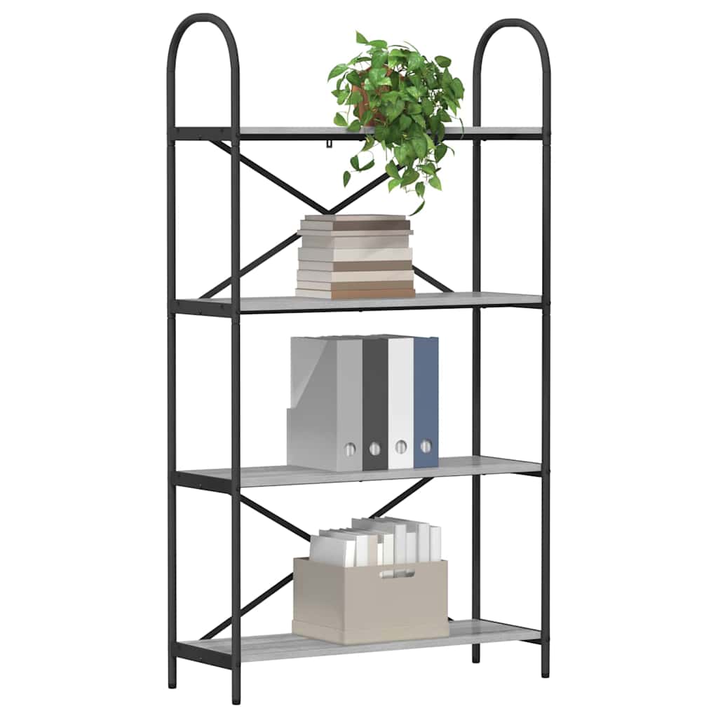 Libreria Grigio Sonoma 80 x 30 x 146 cm Legno multistrato