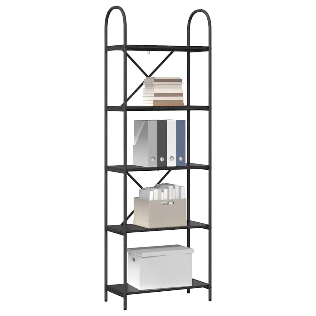 Libreria Rovere Nero 60 x 30 x 183 cm Legno multistrato
