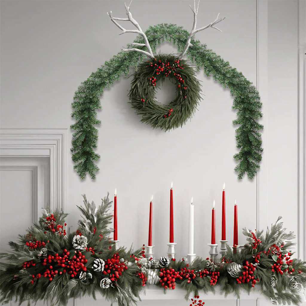 Ghirlanda di Natale 2 pcs Verde 20 m PVC