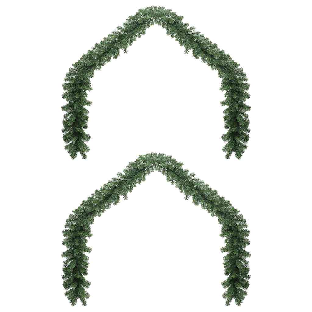 Ghirlanda di Natale 2 pcs Verde 20 m PVC