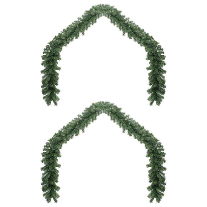 Ghirlanda di Natale 2 pcs Verde 20 m PVC