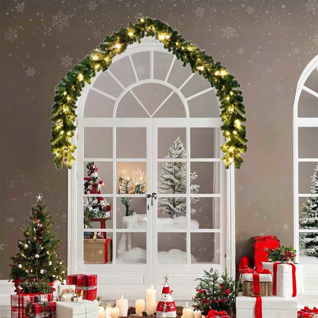 Ghirlanda di Natale con 600 LED 2 pcs Verde PVC