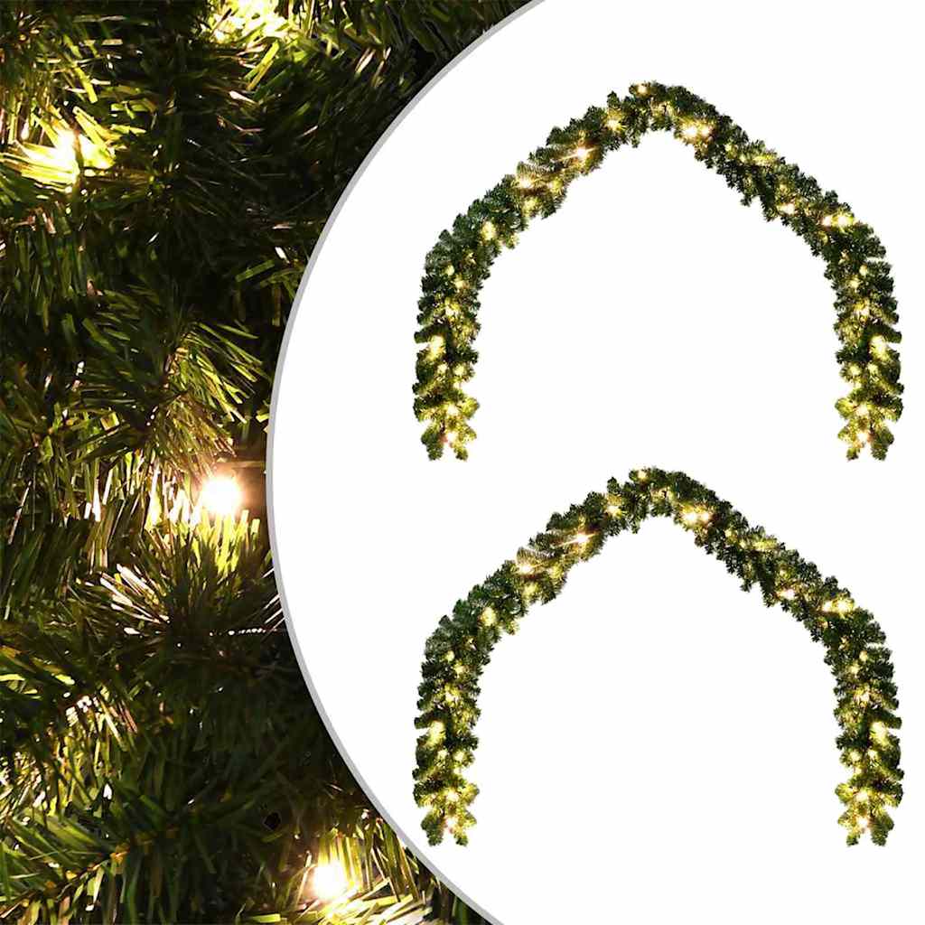 Ghirlanda di Natale con 600 LED 2 pcs Verde PVC