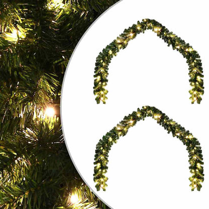 Ghirlanda di Natale con 600 LED 2 pcs Verde PVC